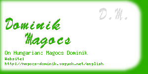 dominik magocs business card